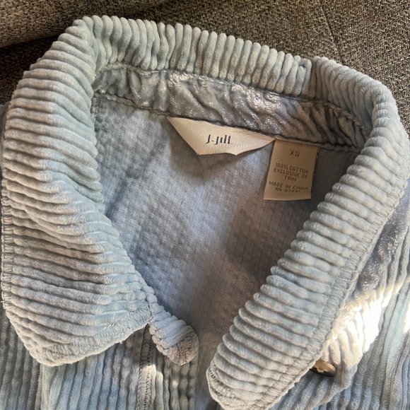 Vintage Light Blue Corduroy Button up down Shirt - Picture 5 of 7